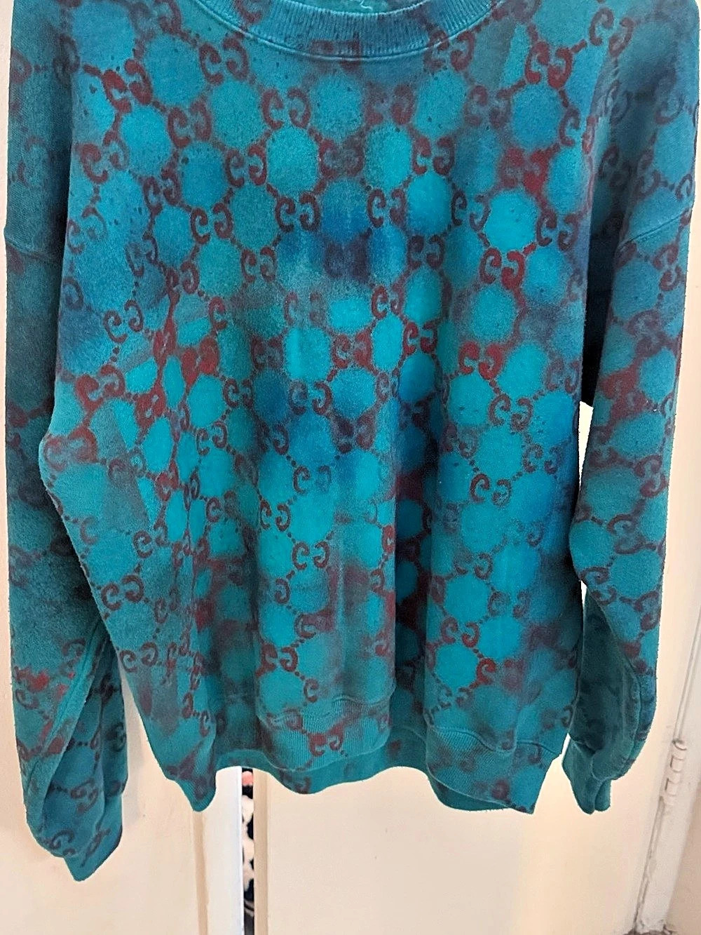 Print Long Sleeve Gucci Top